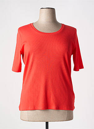 T-shirt stretch manches courtes orange BETTY BARCLAY femme