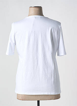 T-shirt sérigraphie avec strass manches courtes blanc BETTY BARCLAY femme