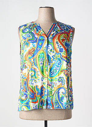 Chemisier coupe fluide sans manche bleu TINTA STYLE femme
