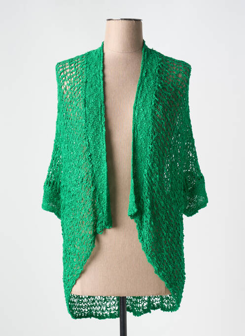 Gilet manches longues vert MARBLE pour femme