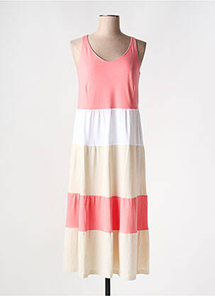 Robe mi-longue sans manche sans manche orange BARANDI femme