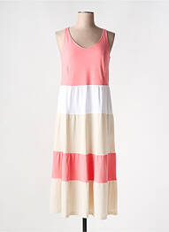 Robe mi-longue sans manche sans manche orange BARANDI femme