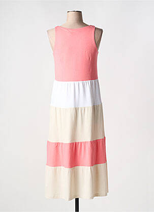 Robe mi-longue sans manche sans manche orange BARANDI femme