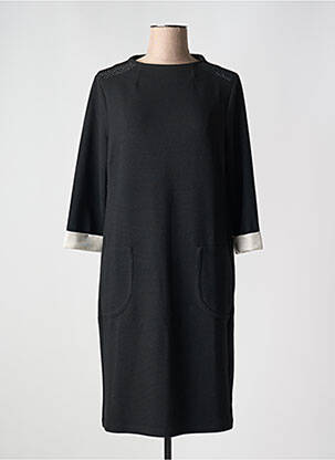 Robe mi-longue manches 3/4 manches 3/4 noir BETTY BARCLAY femme