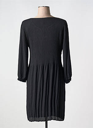 Robe mi-longue manches longues manches longues noir VIE NOCTURNE femme