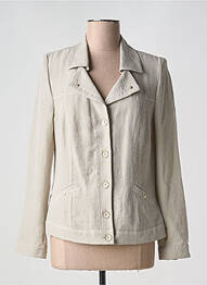 Veste casual coupe droite beige CHRISTINE LAURE femme