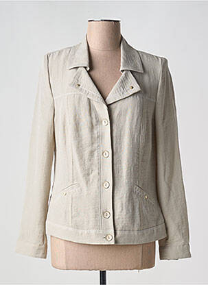 Veste casual coupe droite beige CHRISTINE LAURE femme