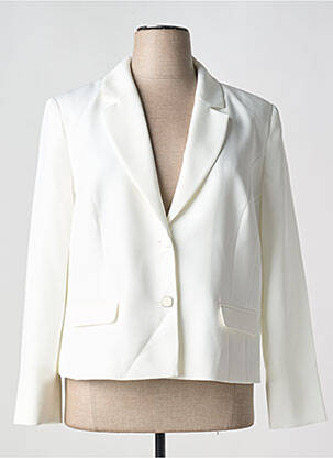 Blazer fausses poches blanc CHRISTINE LAURE femme