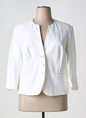 Veste casual col rond blanc WHITE LABEL femme