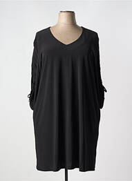 Robe mi-longue manches 3/4 manches 3/4 noir BARANDI femme