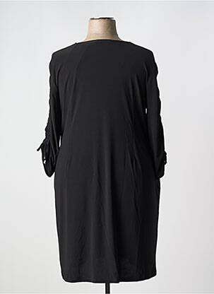 Robe mi-longue manches 3/4 manches 3/4 noir BARANDI femme