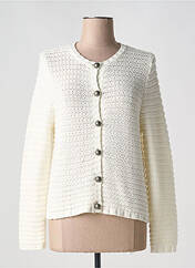 Gilet manches longues blanc MARBLE pour femme seconde vue