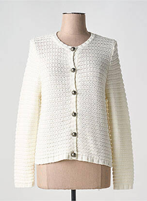 Gilet manches longues blanc MARBLE pour femme