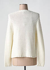 Gilet manches longues blanc MARBLE pour femme seconde vue