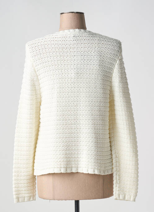 Gilet manches longues blanc MARBLE pour femme