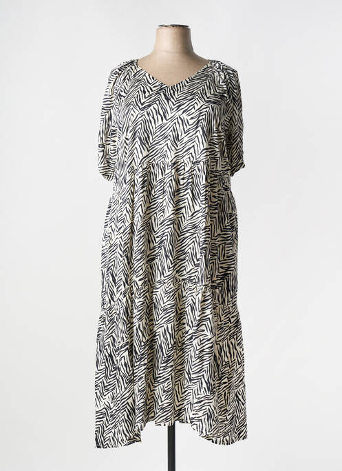 Robe mi-longue blanc BARANDI pour femme