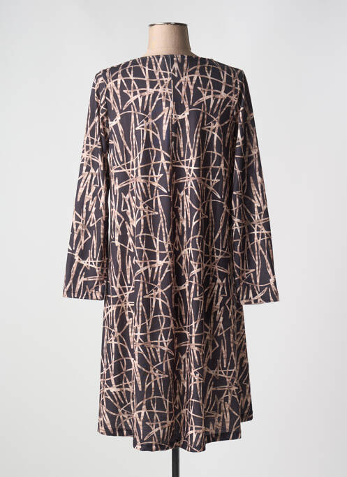 Robe mi-longue marron JOY pour femme