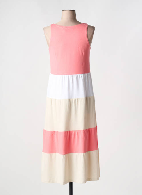 Robe mi-longue orange BARANDI pour femme