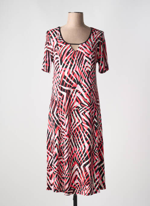 Robe mi-longue rose BARANDI pour femme