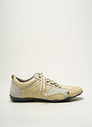 Baskets matière lisse bout rond beige KAROO homme