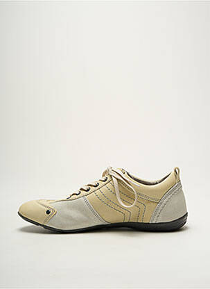 Baskets matière lisse bout rond beige KAROO homme