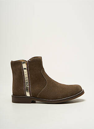 Bottines/boots nubuck talon bas marron MINIBEL fille