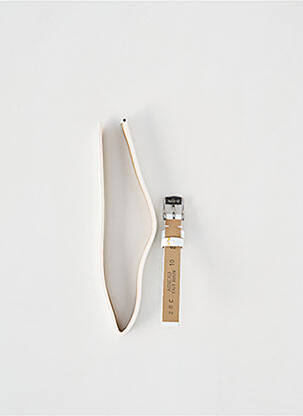 Bracelet de montre fermeture boucle(s) blanc ZRC femme