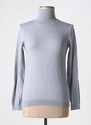 Pull col roulé coupe cintrée manches longues gris COMPAGNIA DEL CACHEMIRE femme