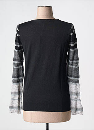 Pull coupe cintrée manches longues noir BRAMANTE femme