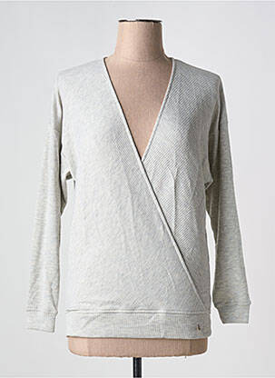 Pull coupe droite manches longues gris DAMART femme