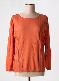 Pull maille souple et aérée manches longues orange DAMART femme