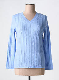 Pull coupe cintrée manches longues bleu DAMART femme