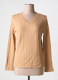 Pull coupe cintrée manches longues marron DAMART femme