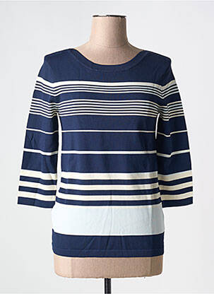 Pull coupe cintrée manches 3/4 bleu DAMART femme