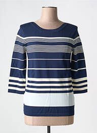 Pull coupe cintrée manches 3/4 bleu DAMART femme