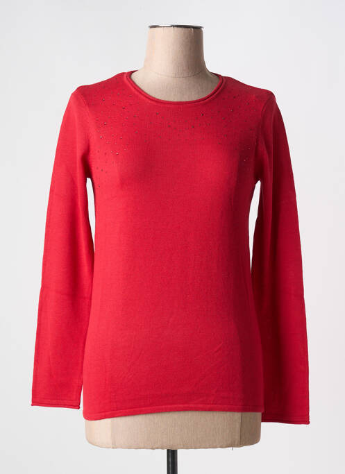 Pull coupe cintrée manches longues rouge DAMART femme
