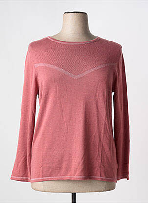 Pull col rond manches longues rose DAMART femme