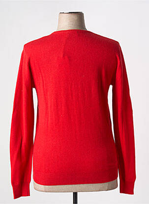 Pull tissage chiné manches longues rouge COMPAGNIA DEL CACHEMIRE femme