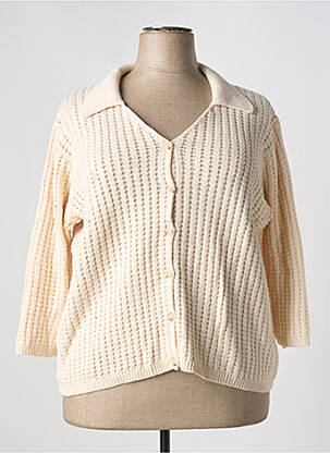 Gilet manches longues fermeture boutonnée sur le devant beige DAMART femme