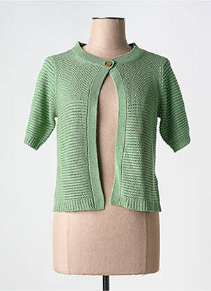 Gilet manches courtes fermeture boutonnée sur le devant vert DAMART femme