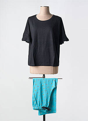 Pyjama tissage jersey bleu ARTHUR femme