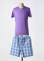 Pyjashort violet ARTHUR pour homme seconde vue