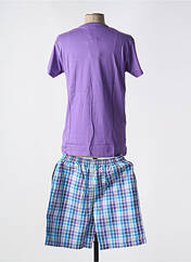 Pyjashort violet ARTHUR pour homme seconde vue