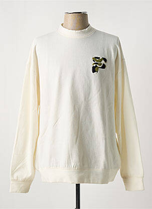 Sweat-shirt stretch manches longues beige FILA homme