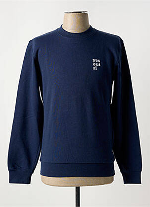 Sweat-shirt stretch manches longues bleu CELIO homme