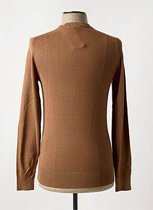 Pull col v manches longues marron CELIO homme