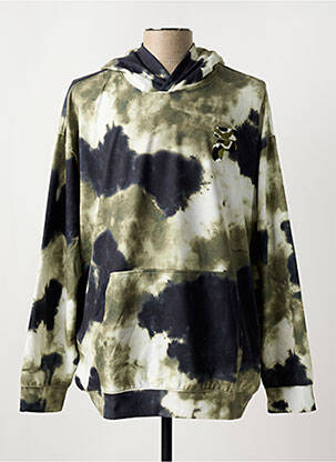 Sweat-shirt à capuche broderie manches longues vert FILA homme