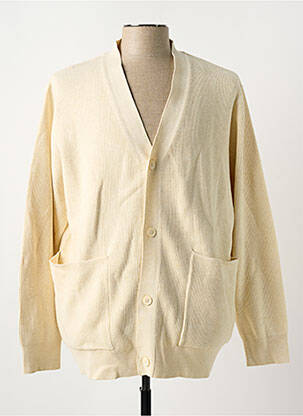 Gilet manches longues col v beige CELIO homme
