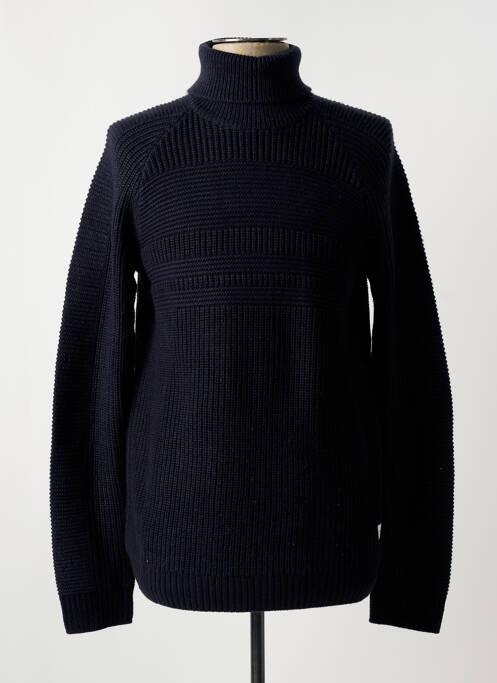 Pull col roulé noir JACK & JONES pour homme