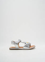 Sandales/nu pieds matière lisse bout ouvert argent MOD8 fille